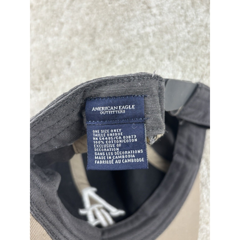 American Eagle Embroidered Logo Causal Grey SnapBack Cap Adjustable - Picture 7 of 7